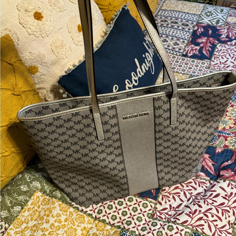 Michael Kors bag and makeup bag